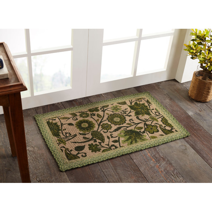 Winston Porter Quesenberry Jute/Sisal Floral Bath Rug Wayfair